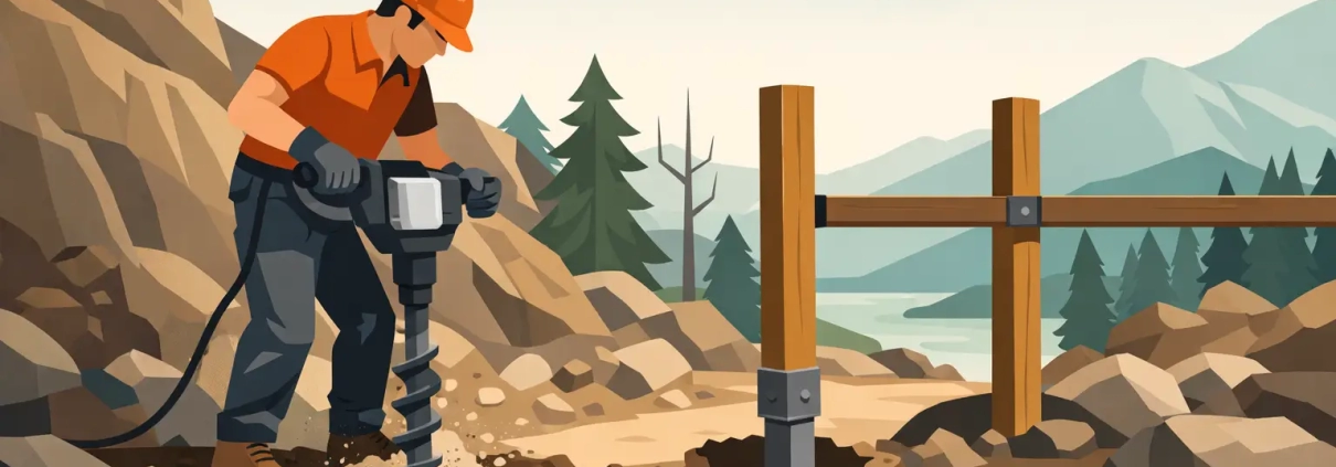 Concrete Drilling for Fence Posts on Tough Sites