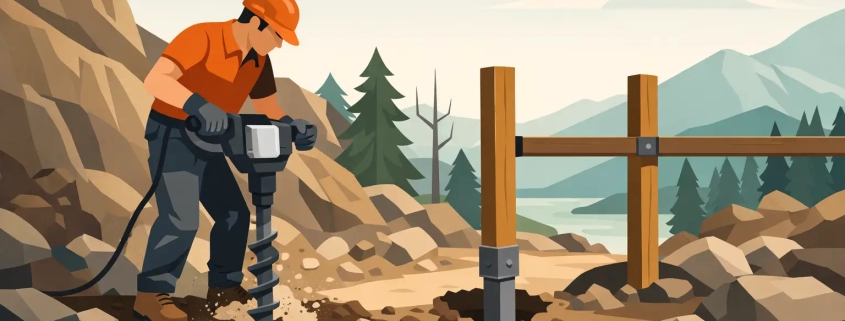 Concrete Drilling for Fence Posts on Tough Sites