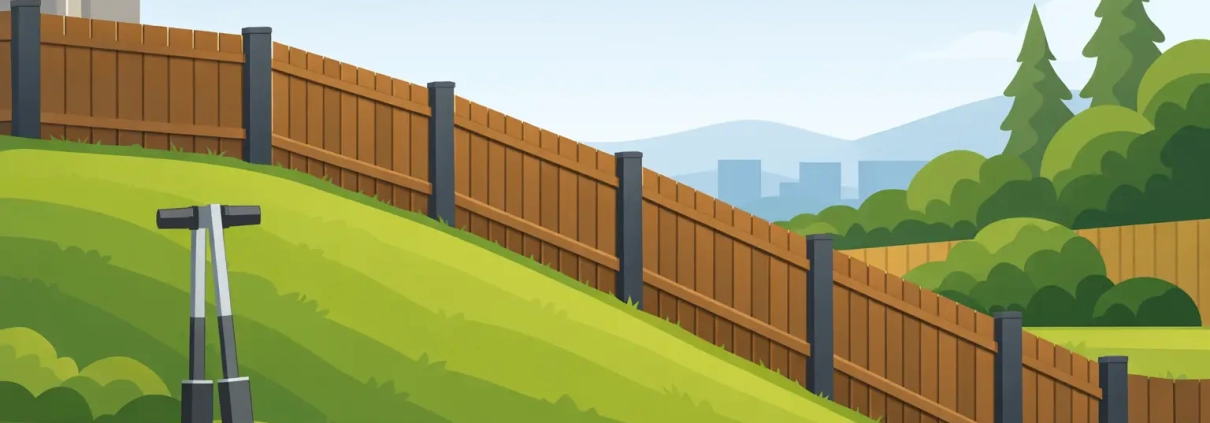 How to Fence a Sloped Yard That Stays Straight