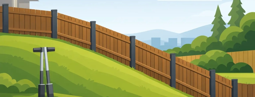 How to Fence a Sloped Yard That Stays Straight