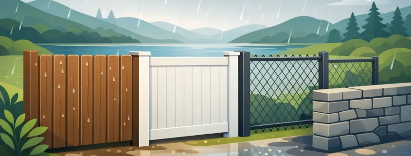 Best Fence Materials for Wet Climates Compared