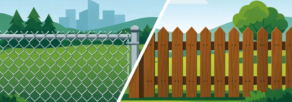 Chain Link Versus Wood Fencing for Your Property