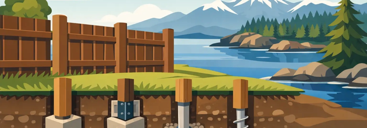 Fence Post Foundations That Last on Vancouver Island
