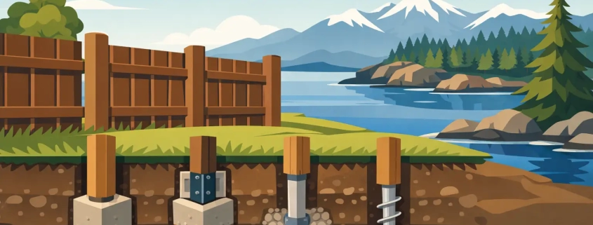 Fence Post Foundations That Last on Vancouver Island