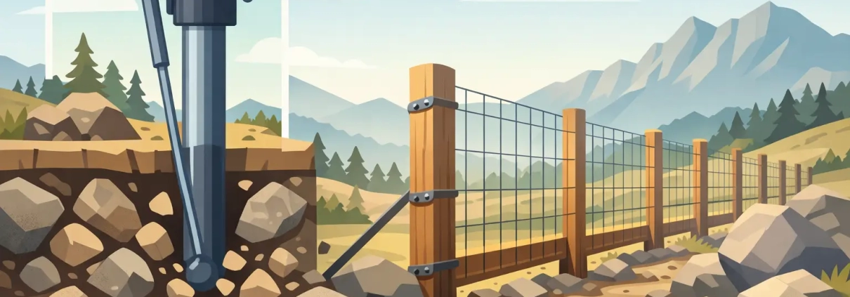 Fence Installation on Rocky Ground That Lasts